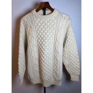 Bonner Of Ireland Fully Fashioned Wool Chunky Knit Sweater Fair Isle Size L
